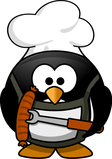 A small animal wearing a Chef hat